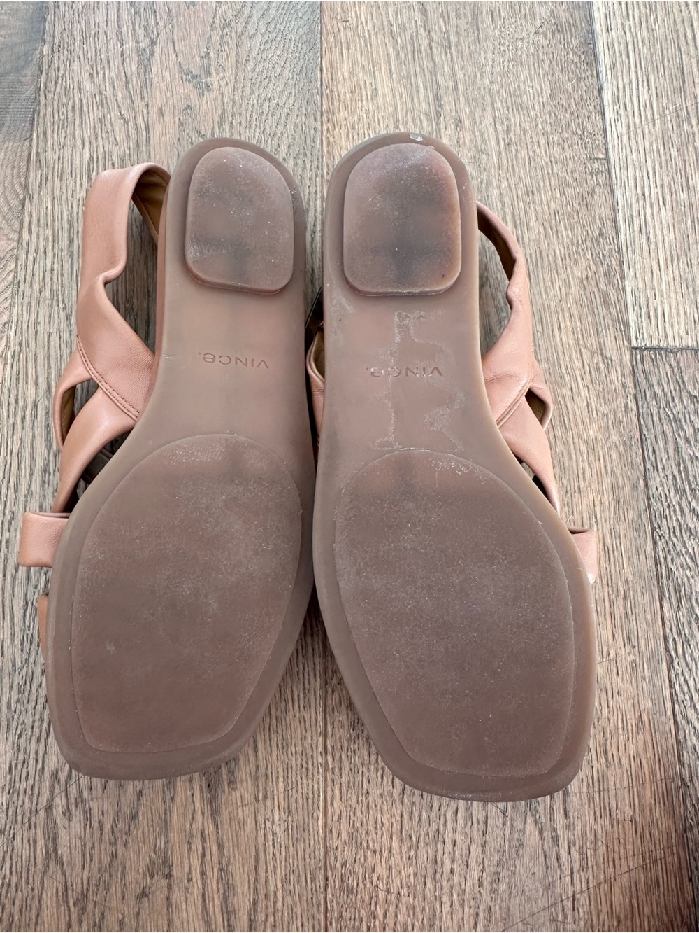 Vince Tan Leather Flat Sandals 10 - Picture 3 of 6
